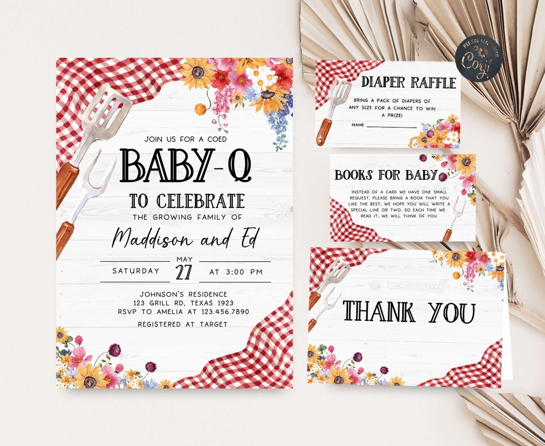 Baby Q Grillparty Hofschild – Geschlechts-Enthüllung Mit Halterung | Outdoor-Deko Für Babyparty In Rot/Schwarz 40x30 Cm