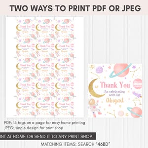 Moon and Stars Squared Favor Tags