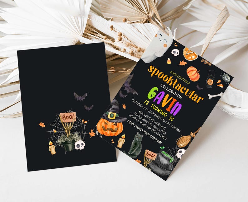 Halloween Birthday Party Invite