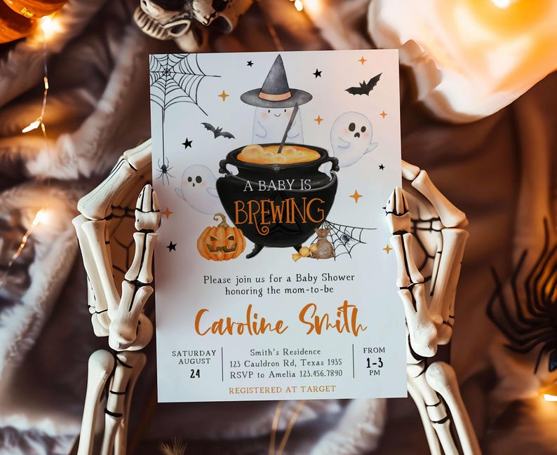 Orange Baby is Brewing Invitation