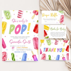 She's Ready to Pop Invitation Set