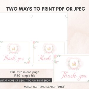 two ways to print a thank card