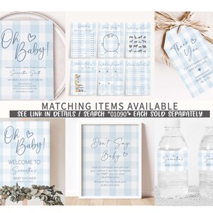 a set of matching items available for a baby shower