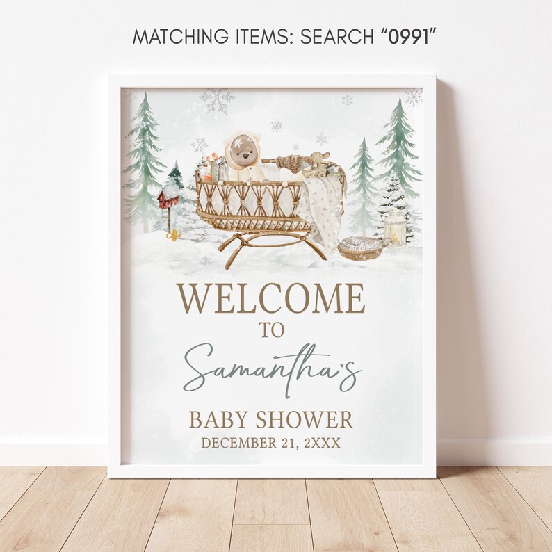 Winter Welcome Sign