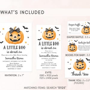 Minimalist A Little Boo Included Invitation Bundle