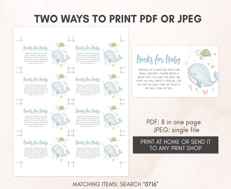 two ways to print a paper for a baby shower