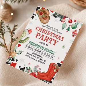 Cowboy Christmas Invitation