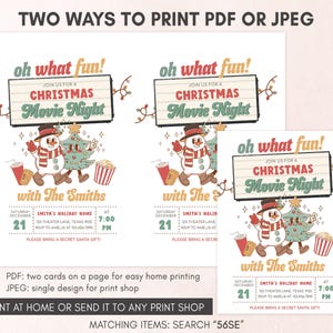 Holiday Movie Party Invitation Template