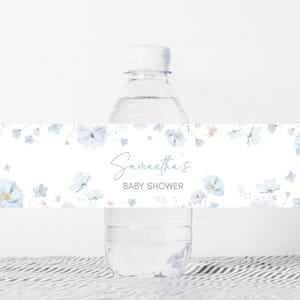 Blue Baby in Bloom Bottle Labels