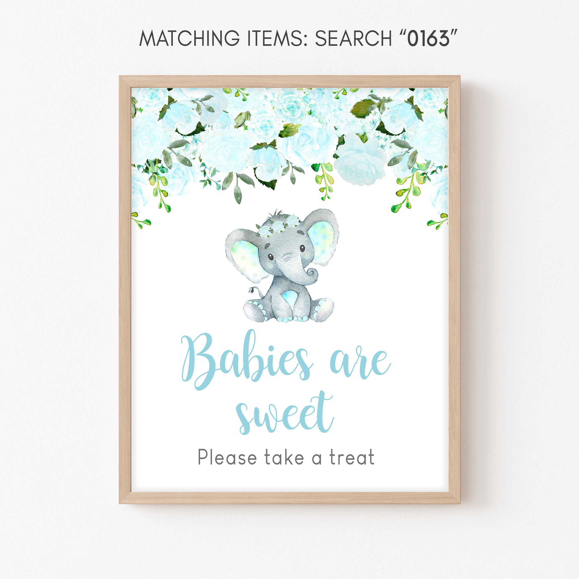 Babies Are Sweet Elephant Baby Shower Sign Boy Baby Shower Etsy UK