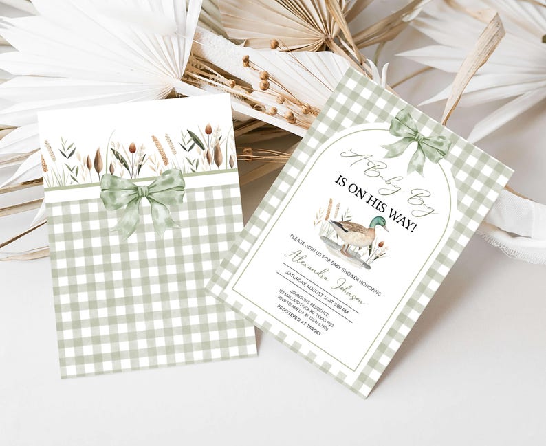 a couple of cards sitting on top of a table