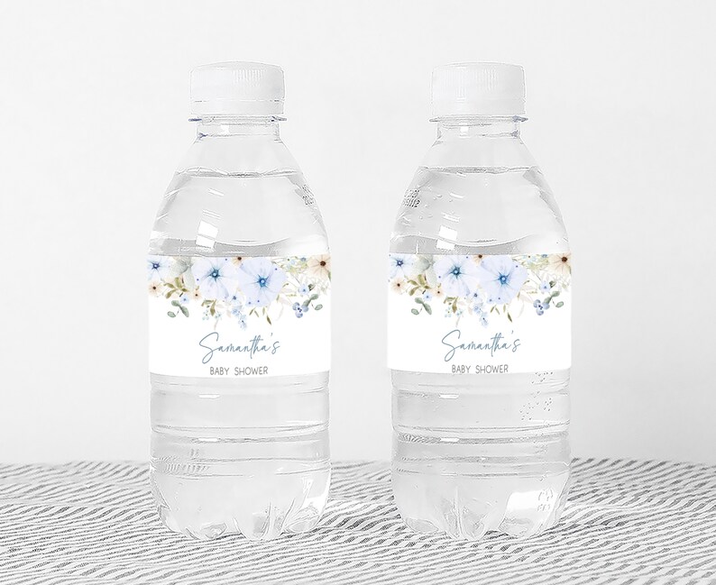 a couple of water bottles sitting on top of a table