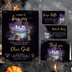 Vintage Halloween Invitation Set