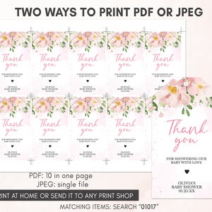 two ways to print a thank you card