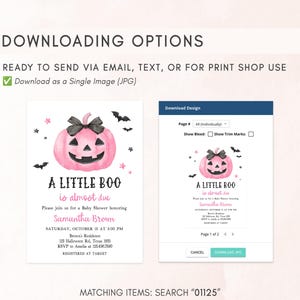 Minimalist A Little Boo Invitation