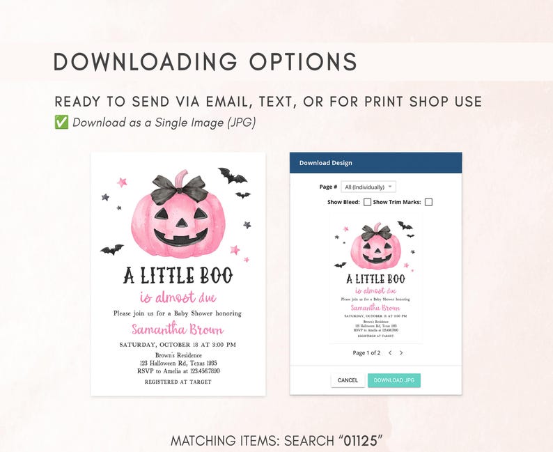 Minimalist A Little Boo Invitation