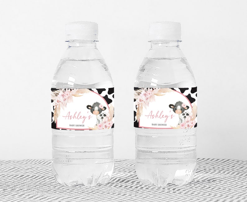 a couple of water bottles sitting on top of a table