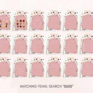 a bunch of pink paper with flowers on it