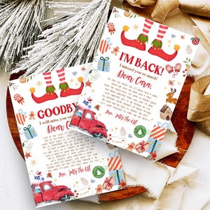 Bewerkbare elfenaankomst en afscheidsbrief, kerstelf ik ben terug, elfenretourbrief, elfwelkomstkerstbrief, afscheid elfenbrief, 72SE