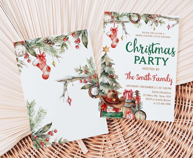 Country Christmas Invite
