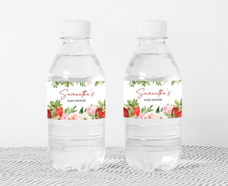 Berry Sweet Water Bottle Label