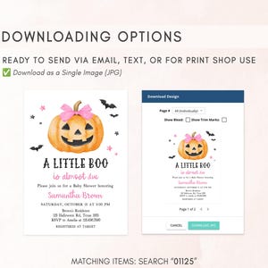 Minimalist A Little Boo Invites