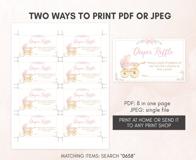 two ways to print a baby carriage baby shower game