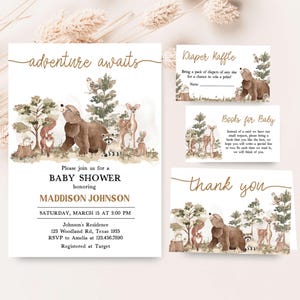 Adventure Awaits Baby Shower Invitation Set