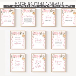 a set of eight pink and yellow floral wedding cards