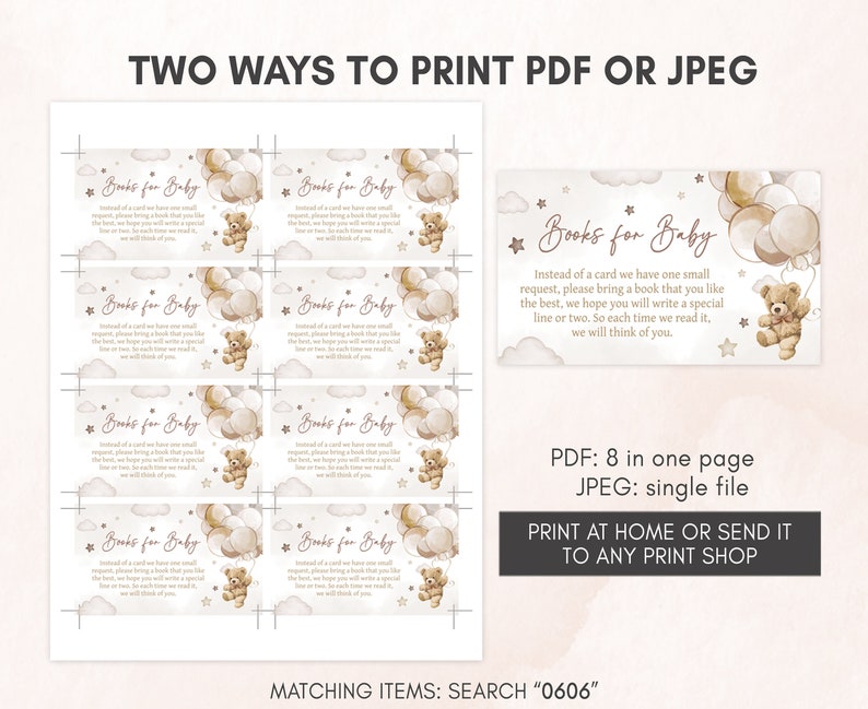 two ways to print a baby shower book