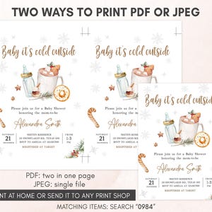 Winter Baby Shower Invitation Template