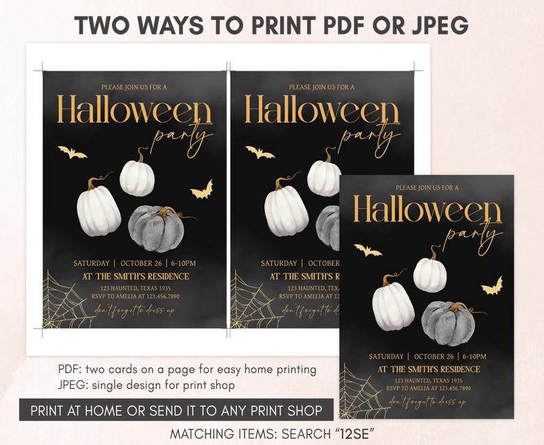 two ways to print a halloween party flyer