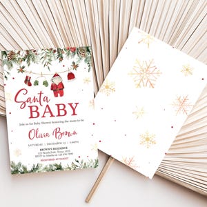 Santa Baby Clothes Invite