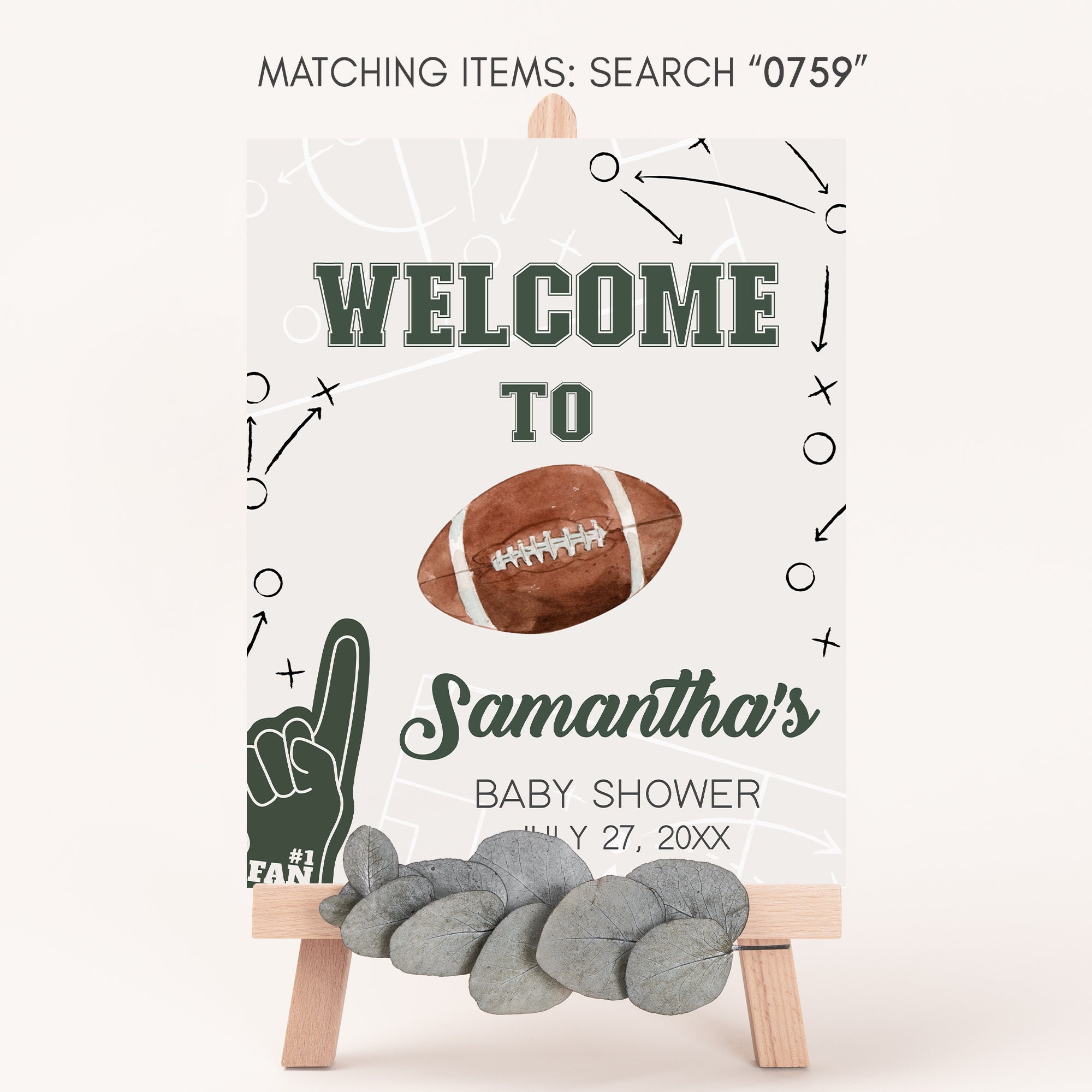 Fußball-Babyparty Dekoration – Willkommens-Banner, Schild & Flagge Im Sport-Design