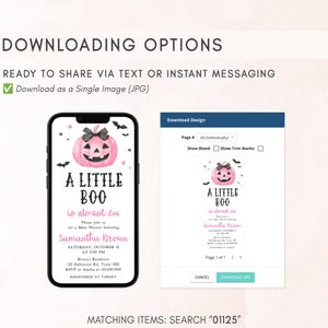 Pink Minimalist A Little Boo Mobile Evite