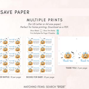 Blue Minimalist A Little Boo Diaper Raffle