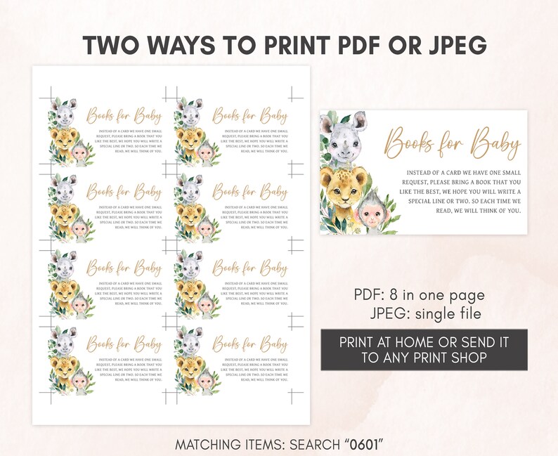 two ways to print for a baby shower
