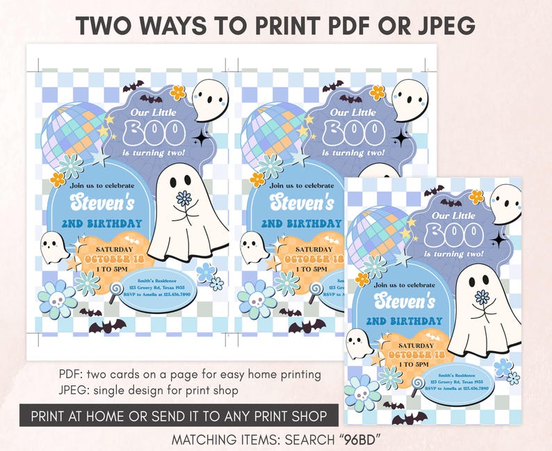 two ways to print for a birthday party