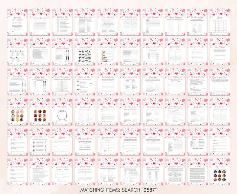 a poster with hearts and hearts on it