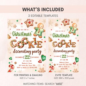 Christmas Cookie Invitation Set