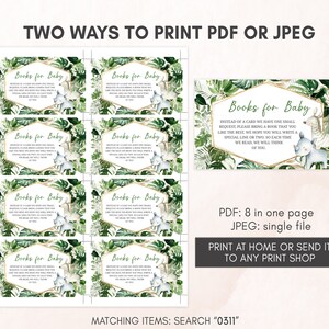 Editable Wild One Baby Shower Invitation Set, Greenery Safari Jungle Baby Shower Invite Pack, Boy Jungle Safari Animals Invite Template 0311 image 4