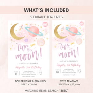 a pink and gold space themed birthday party