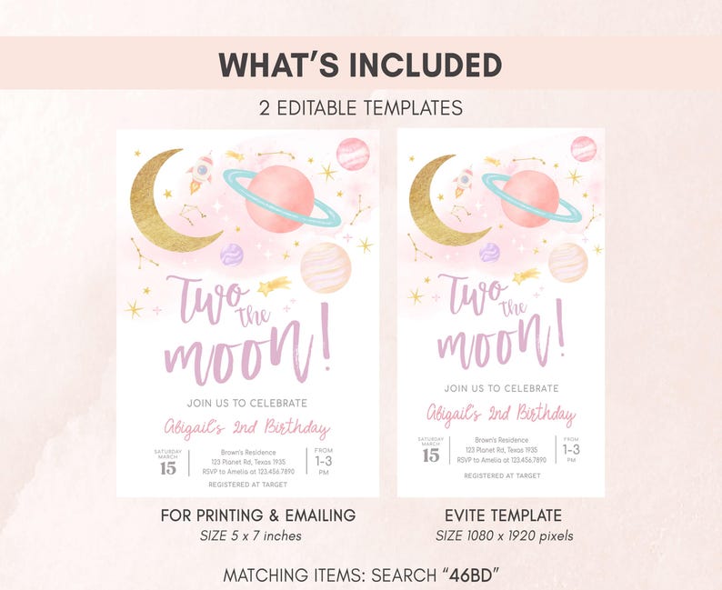 a pink and gold space themed birthday party