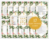 Tropical Pineapple Baby Shower Games Bundle, Tropical Baby Shower Activity, Hawaiian Luau Shower Game Pack, Aloha Printable Template 0202