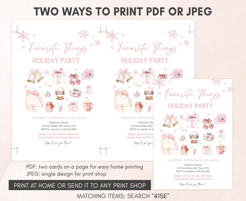 Gift Exchange Party Invitation Template