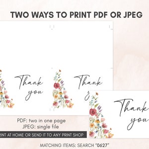 two thank cards with flowers on them