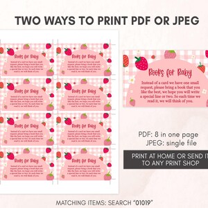 Berry Sweet Girl Baby Shower Books for Baby