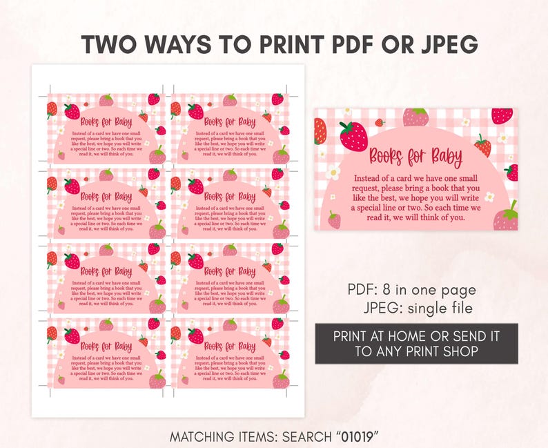 Berry Sweet Girl Baby Shower Books for Baby