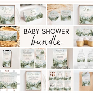 Let the Adventure Begin Baby Shower Bundle Printable Template