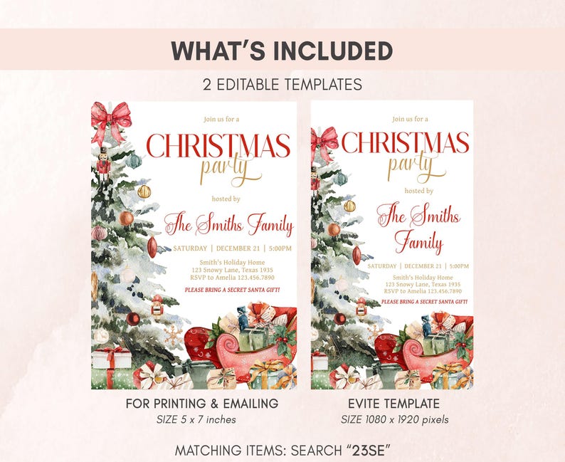 Christmas Invitation Set